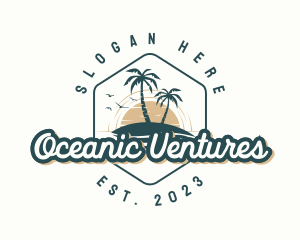 Resort  Beach Island logo design