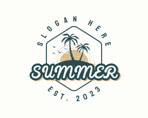 Resort  Beach Island logo design