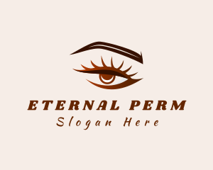 Perm - Seductive Woman Eye logo design