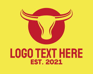 Texas - Strong Red Bull logo design
