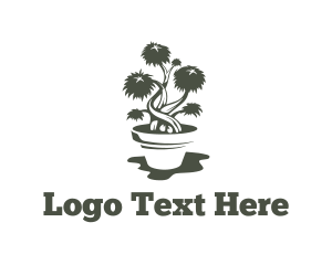 Ecology - Bonsai Plant Pot logo design