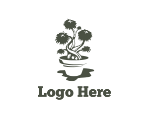 Bonsai Plant Pot Logo