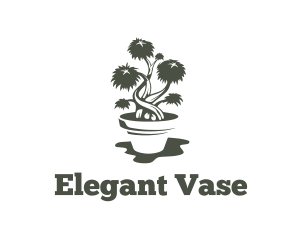 Bonsai Plant Pot logo design