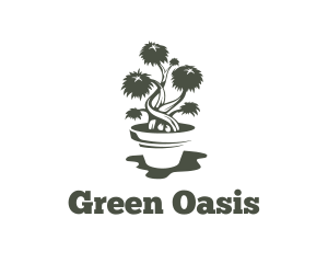 Bonsai Plant Pot logo design