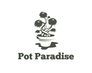 Pot - Bonsai Plant Pot logo design