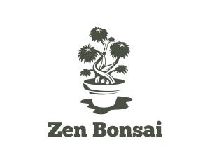 Bonsai Plant Pot logo design