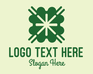 Botanical - Green Lucky Clover logo design