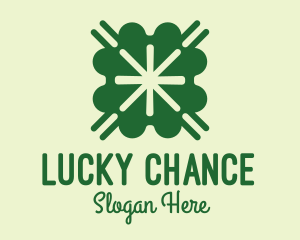 Lottery - Green Lucky Clover logo design