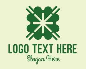 Four Leaf - Green Lucky Clover logo design