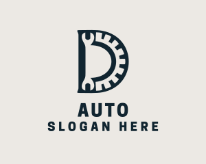 Tools - Engine Repair Wrench Letter logo design