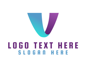 Modern Letter V Business logo design