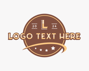 Seal Stamp - Retro Swoosh Star logo design