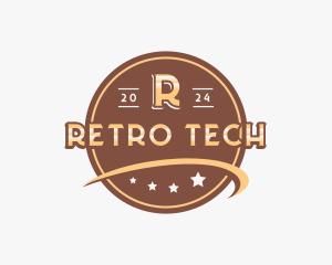 Retro Swoosh Star logo design