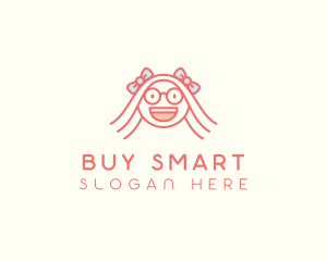 Smart Happy Girl logo design