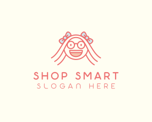 Smart Happy Girl logo design