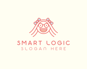 Smart Happy Girl logo design