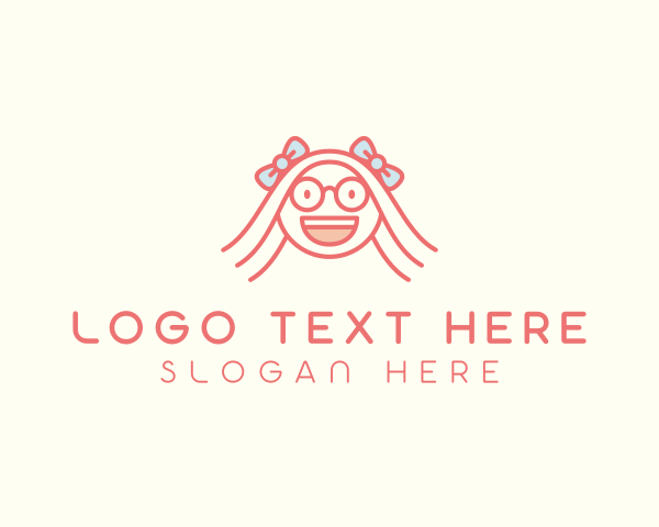 Smart - Smart Happy Girl logo design