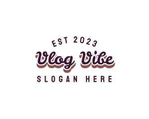 Vlogging - Retro Cursive Beauty logo design