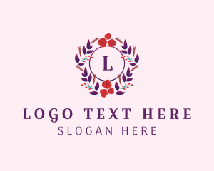 Leaf - Flower Wreath Beauty logo design