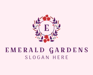 Flower Wreath Beauty logo design