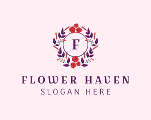 Flower Wreath Beauty logo design