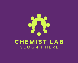 Chemist - Bottle Virus Experiment logo design