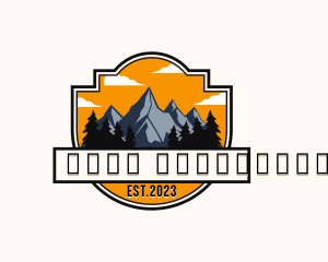 Camping - Mountaineer Summit Trek logo design