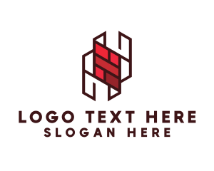 Initial - Mosaic Double H logo design