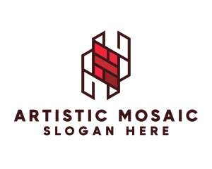 Mosaic - Mosaic Double H logo design