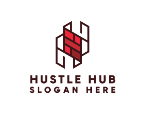 Mosaic Double H logo design