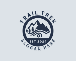 Hiker - Hiker Trekking Mountain logo design