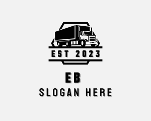 Freight - Box Truck Mover Logistics logo design