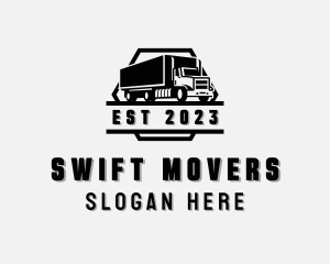 Mover - Box Truck Mover Logistics logo design