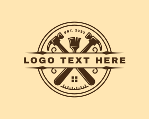 Logger - Hammer Brush Repair Carpentry logo design