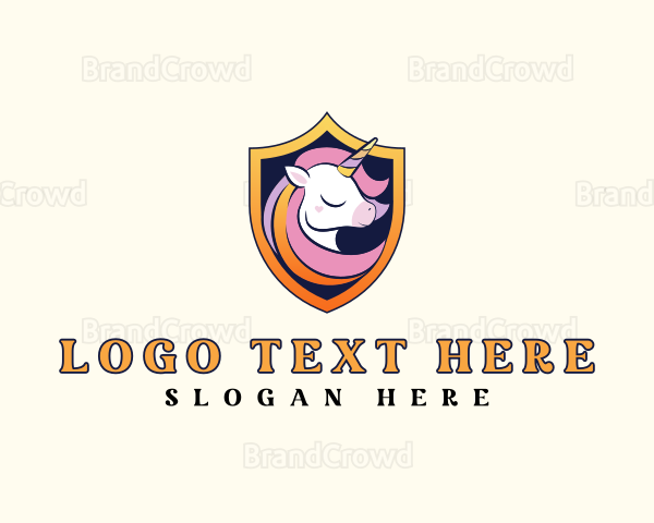 Magical Unicorn Shield Logo