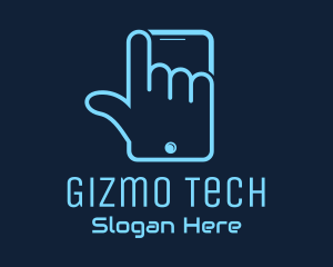 Gizmo - Hand Touch Smartphone logo design