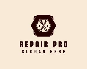 Handyman Wrench Repair logo design