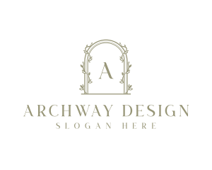 Floral Vine Archway logo design