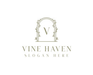 Floral Vine Archway logo design