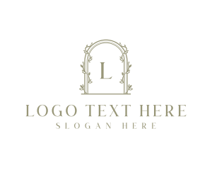 Emblem - Floral Vine Archway logo design