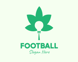 Energy - Green Cannabis Bulb logo design