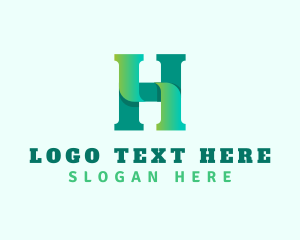 Lettermark - Gradient Tech Letter H logo design
