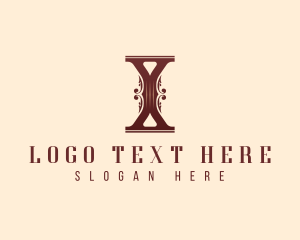 Letter X - Pillar Decor Letter X logo design