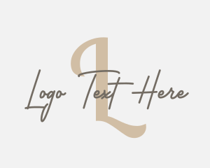 Handwriting - Feminine Letter Business logo design