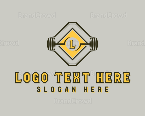 Barbell Crossfit Powerlifting Logo