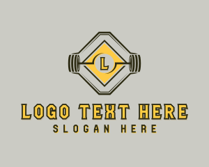 Crossfit - Barbell Crossfit Powerlifting logo design