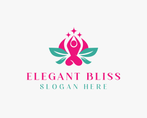 Floral Human Meditation Logo