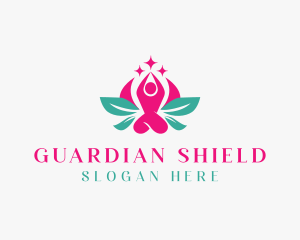 Resort - Floral Human Meditation logo design