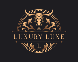 Luxury Bull Ranch logo design