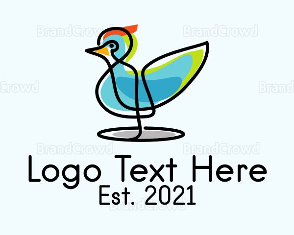 Colorful Wild Duck Logo